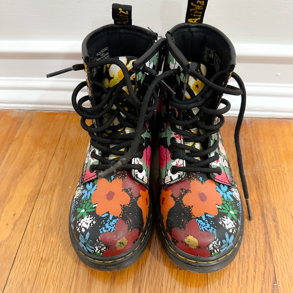 Dr. Martens 1460 Floral Combat Boot size 11 toddler girl